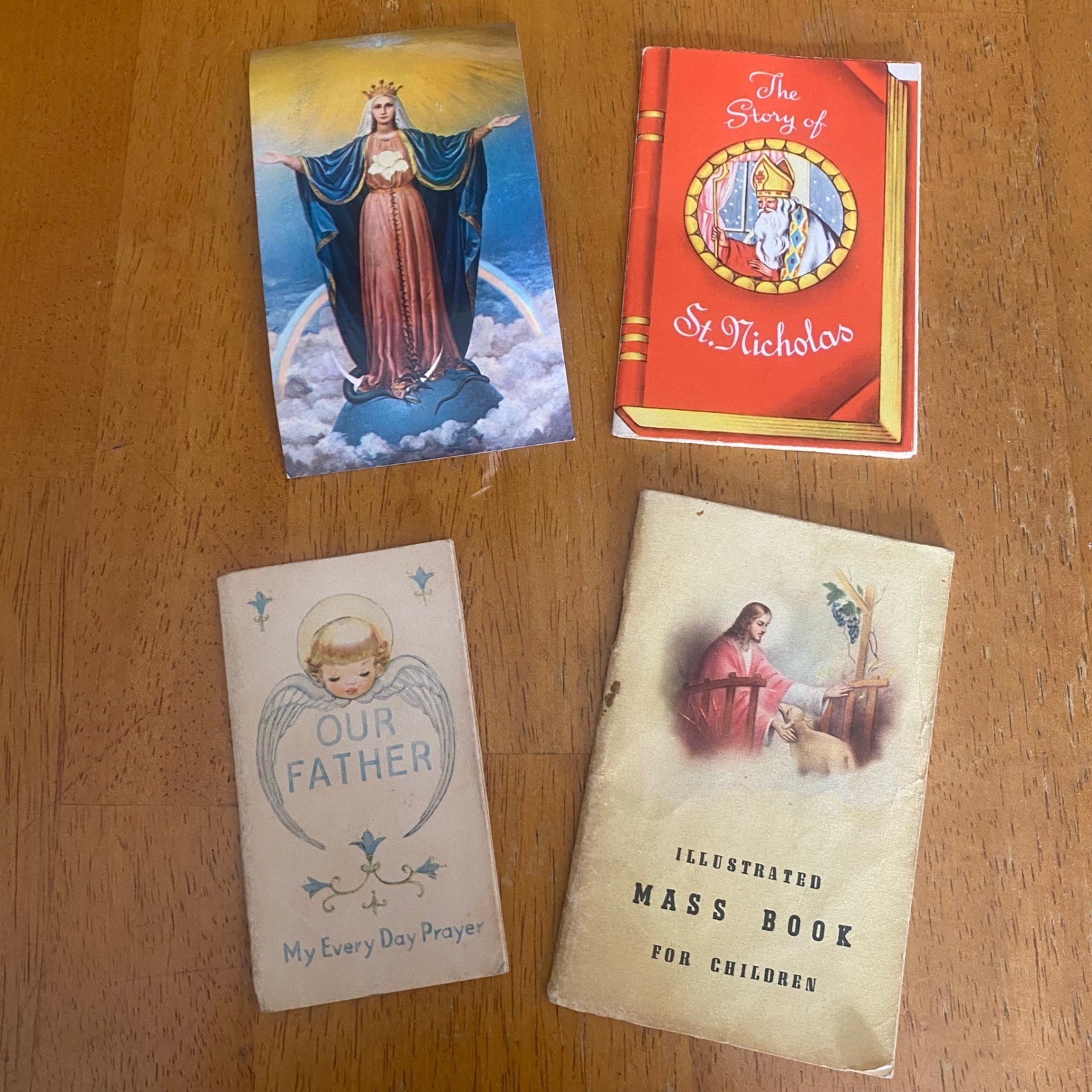 Vintage Catholic Prayer Cards Mass Book Childrens St Nicholas Lot 4 Multi Fair Vintage Catholic Prayer Cards Mass Book Childrens St Nicholas Lot 4 Multi Fair