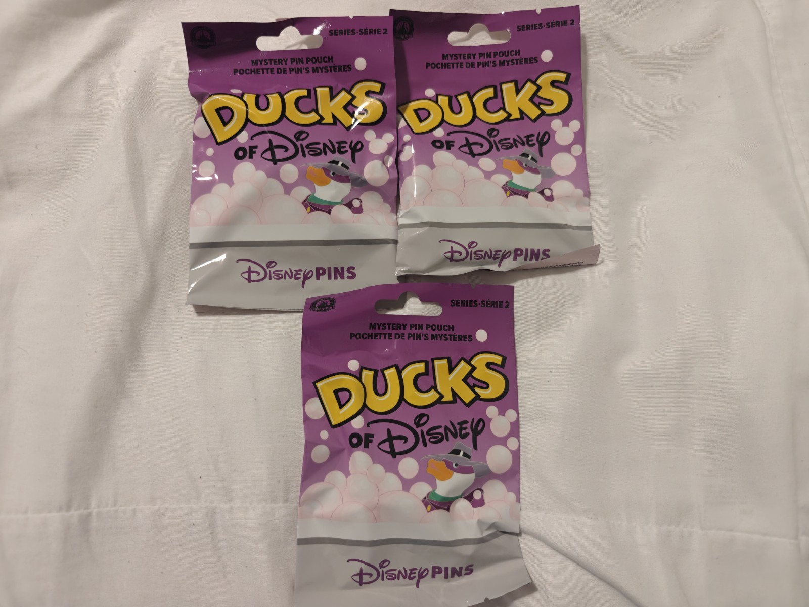 Lot of 3 Disney Parks Ducks of Disney Series 2 Mystery Pin Pouches Sealed NEW Lot of 3 Disney Parks Ducks of Disney Series 2 Mystery Pin Pouches Sealed NEW