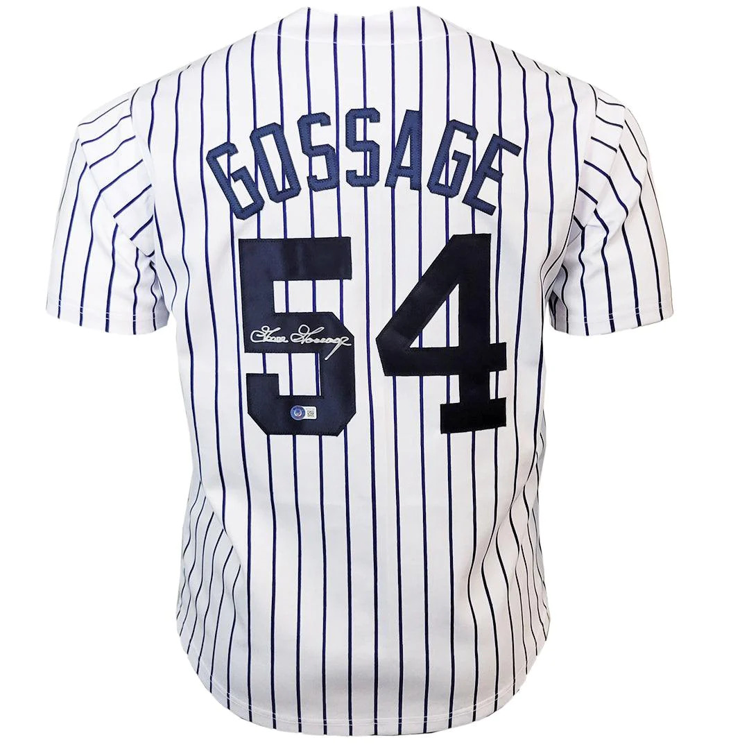 Goose Gossage Signed New York White Pinstripe Baseball Jersey (Beckett)