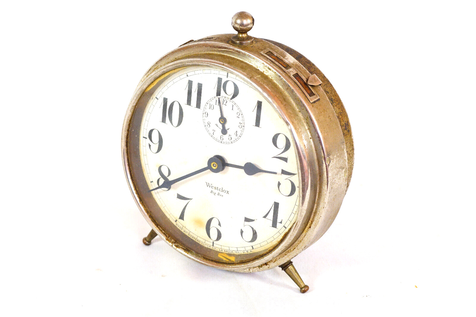 Antique 1910s Westclox Big Ben Alarm Clock Western Clock Co For Parts / Restore
