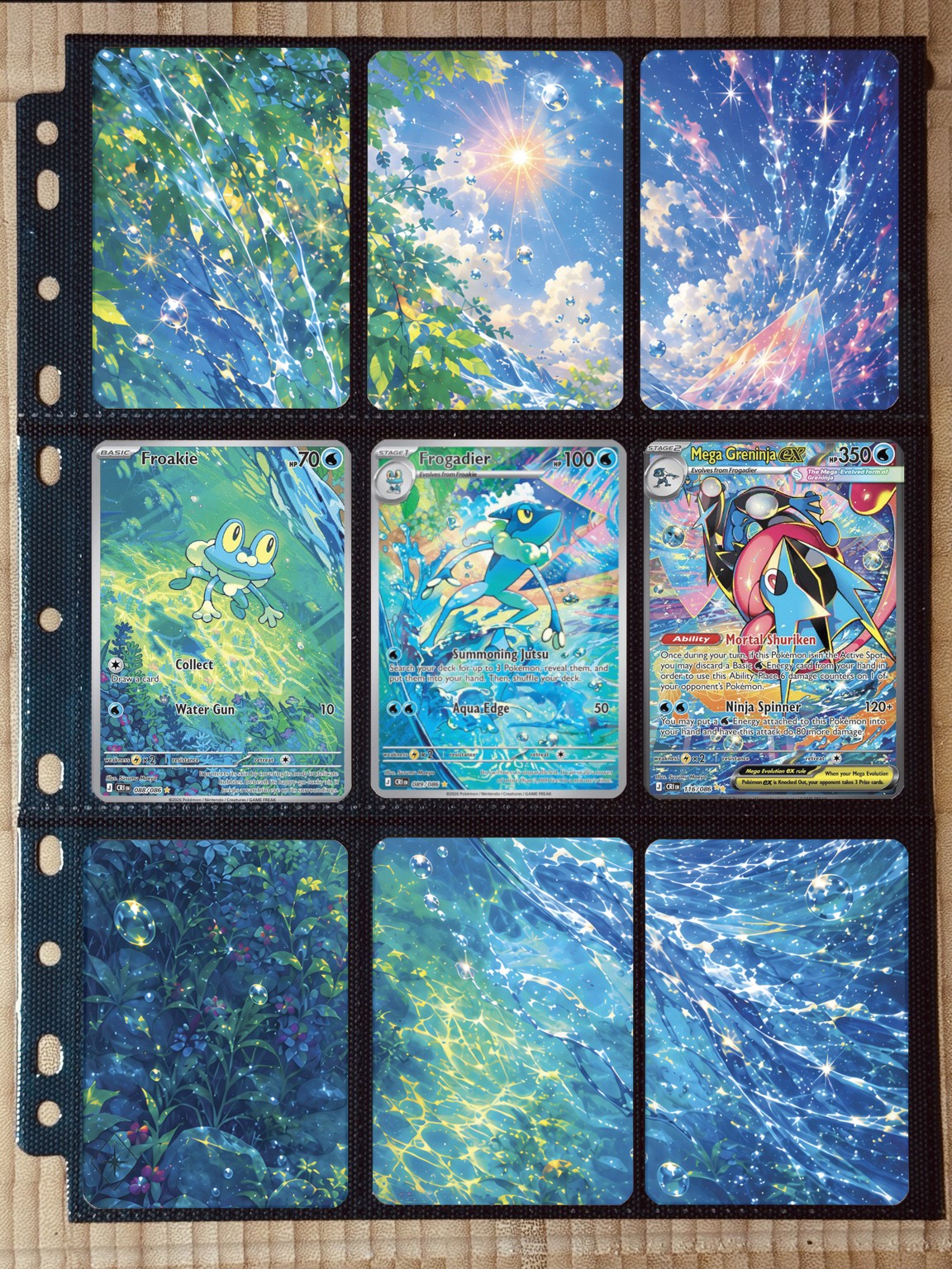 Pokémon Froakie Frogadier Mega Greninja Ex Chaos Rising Evolution Line Insert Pokémon Froakie Frogadier Mega Greninja Ex Chaos Rising Evolution Line Insert