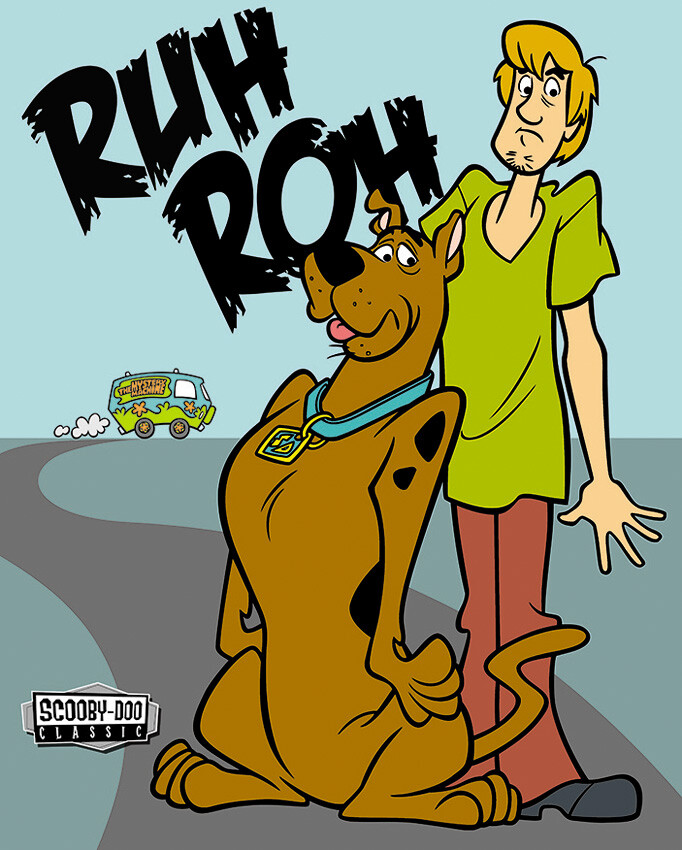 Scooby Doo Ruh Roh Tin Sign 2092