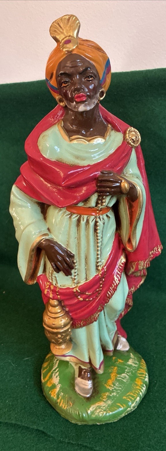 Vintage 12” FONTANINI PAPER MACHE Nativity Figure BALTHASAR King Wise Men EUC Vintage 12” FONTANINI PAPER MACHE Nativity Figure BALTHASAR King Wise Men EUC
