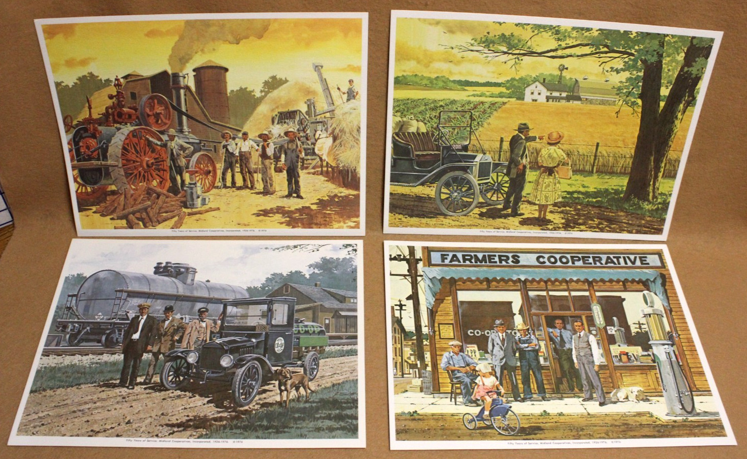 Vintage Midland Cooperatives 1926-1976 50 Years Of Service Set Of 4 Art Prints Vintage Midland Cooperatives 1926-1976 50 Years Of Service Set Of 4 Art Prints
