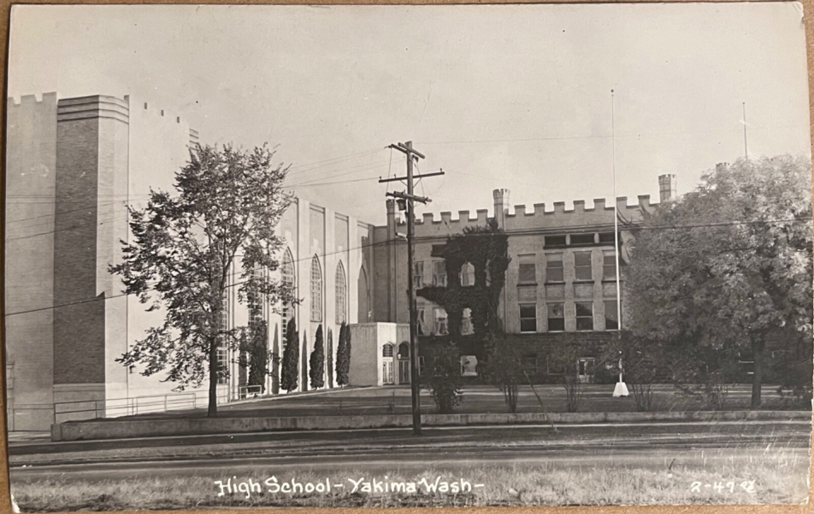 RPPC Yakima Washington High School Castle Real Photo Postcard c1930 RPPC Yakima Washington High School Castle Real Photo Postcard c1930