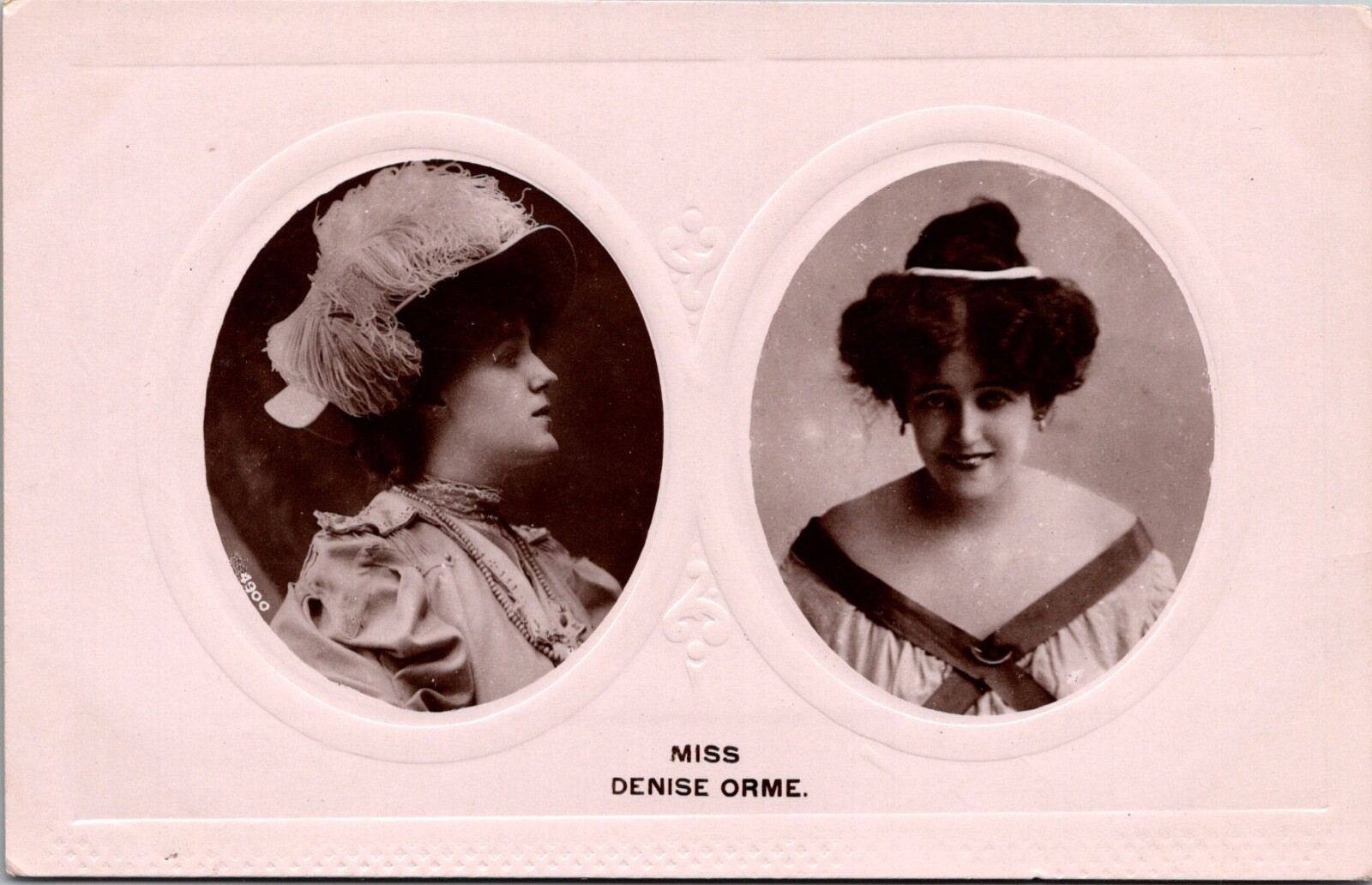 c1910 Stage Actress Miss DENISE ORME Postcard RPPC Dual Photos T28 c1910 Stage Actress Miss DENISE ORME Postcard RPPC Dual Photos T28