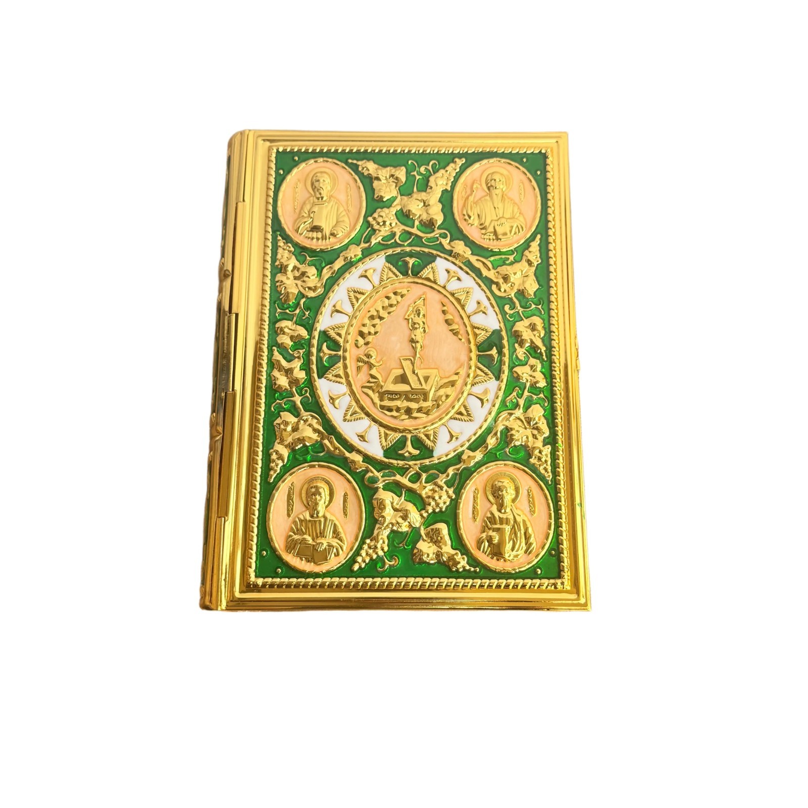 Orthodox Enamel Gospel Cover Green Apostle Icons Perfect Religious Church Gifts Orthodox Enamel Gospel Cover Green Apostle Icons Perfect Religious Church Gifts