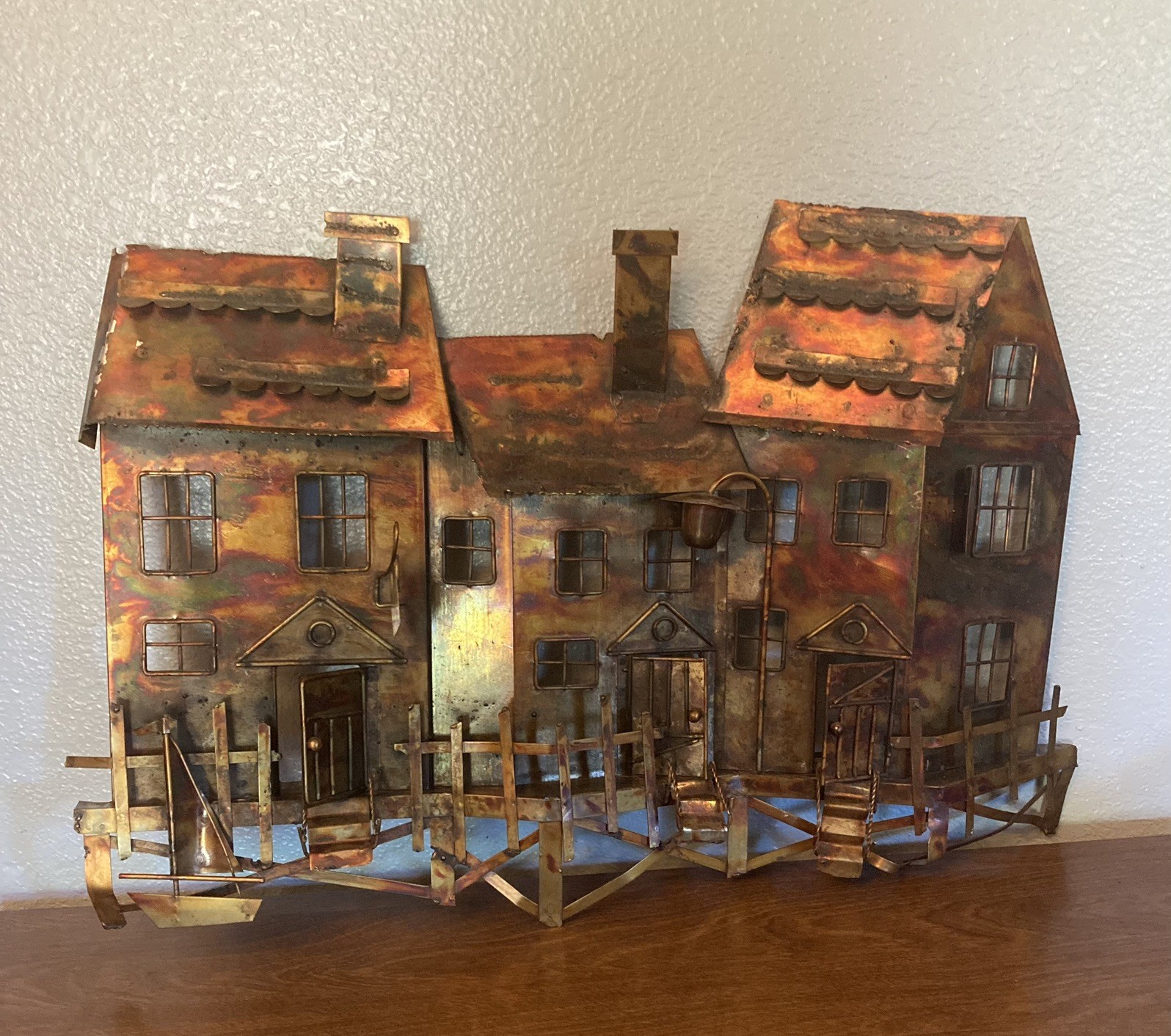 VTG Curtis Jere Style Brutalist MCM Cooper Wall Sculpture Beach Shore Village