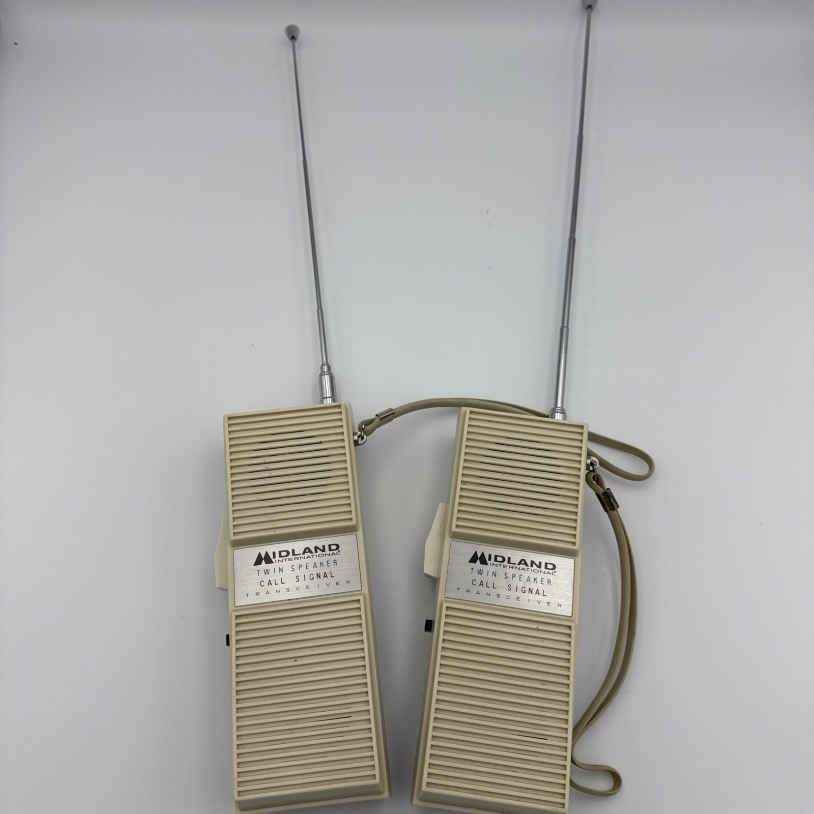 Vintage Midland International Walkee Talkees 13-063 Twin Speaker, TESTED WORKING