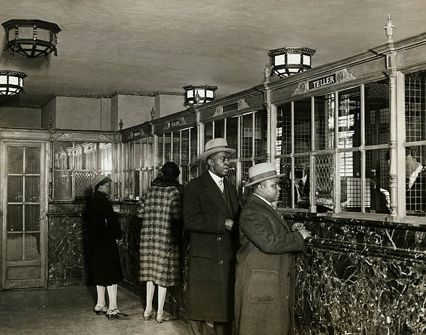The Interior Of The Dunbar National Bank In Harlem, Owned And Operat - Old Photo The Interior Of The Dunbar National Bank In Harlem, Owned And Operat - Old Photo