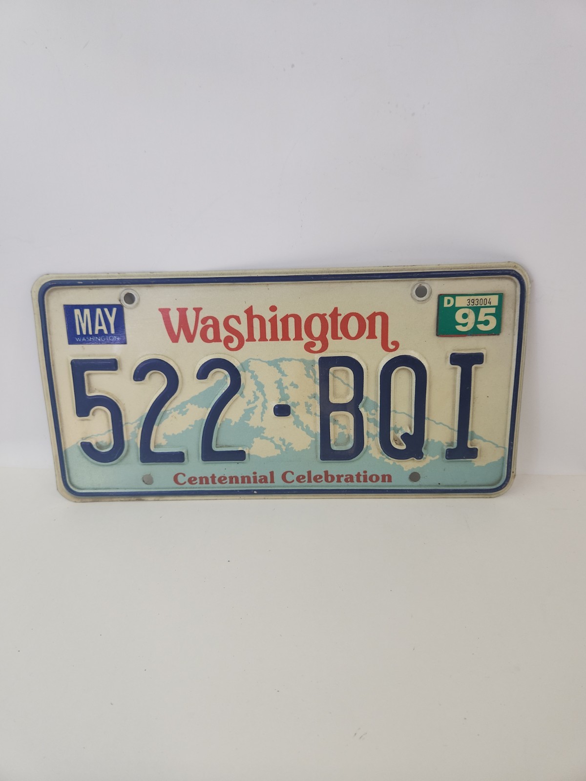 1995 Washington Centennial Celebration License Plate .