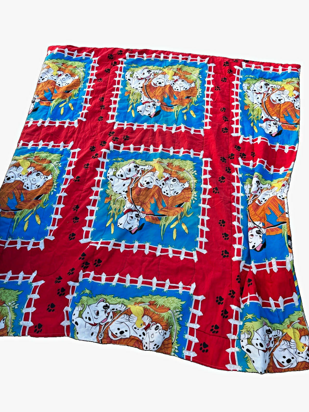Vintage 1990s Disney 101 Dalmatians Character Print Bedding Blanket Vintage 1990s Disney 101 Dalmatians Character Print Bedding Blanket