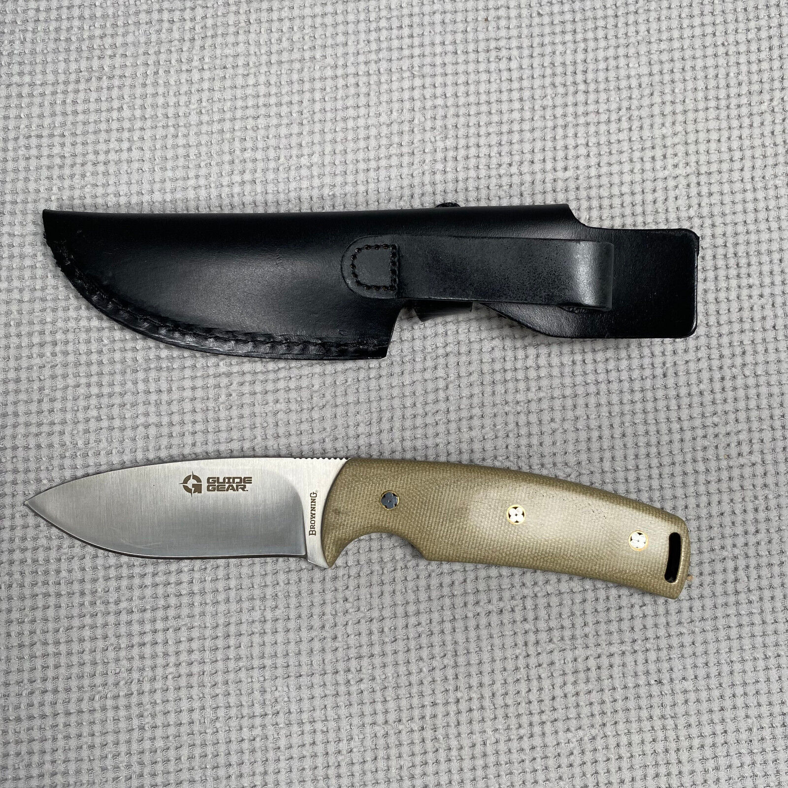 Browning Bushcraft Knife Guide Gear 7Cr17MoV Fixed Blade Knife with Sheath