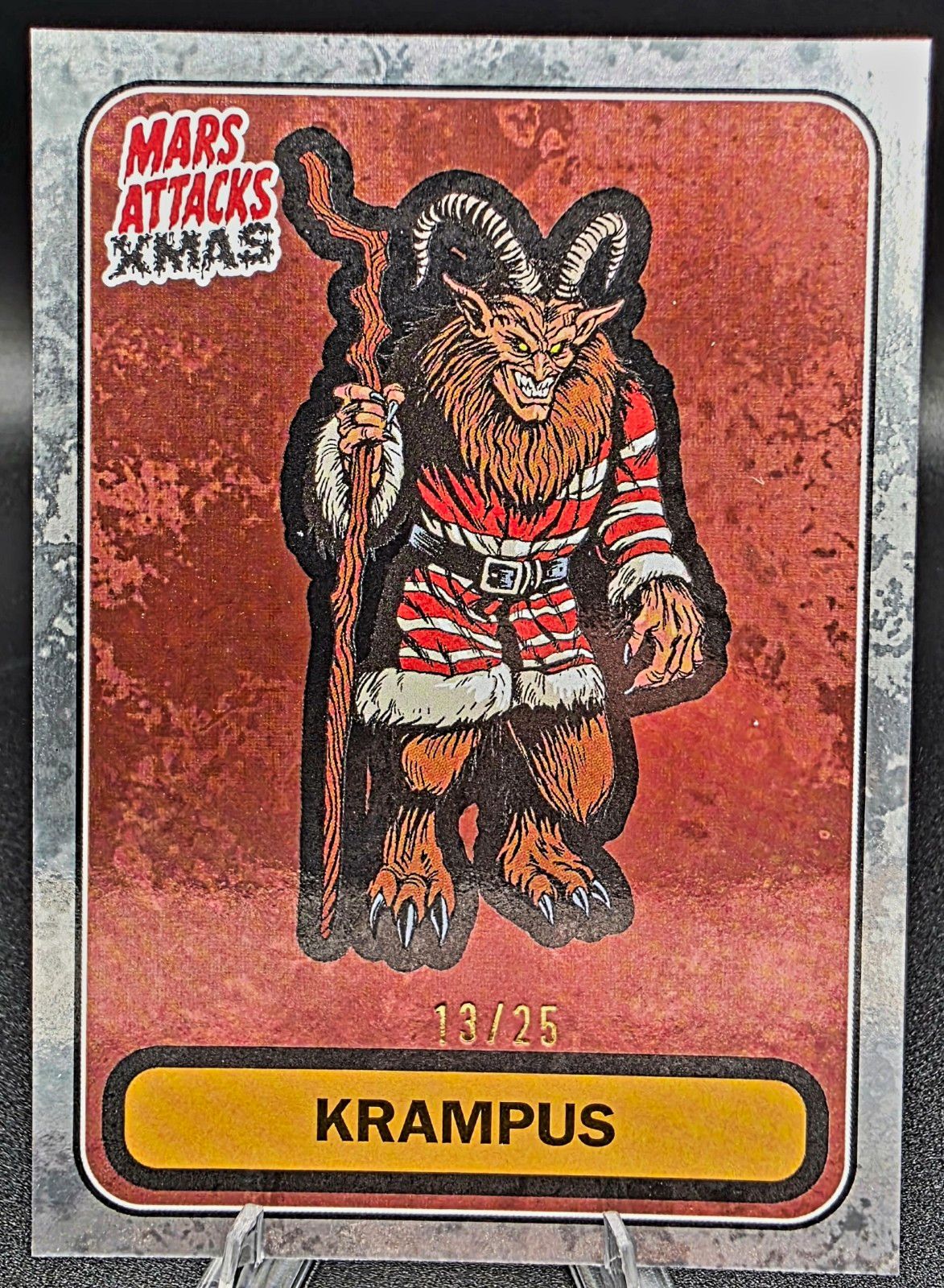 2026 Topps Mars Attacks Christmas Krampus Copper /25 B-58 13/25 Rare 2026 Topps Mars Attacks Christmas Krampus Copper /25 B-58 13/25 Rare