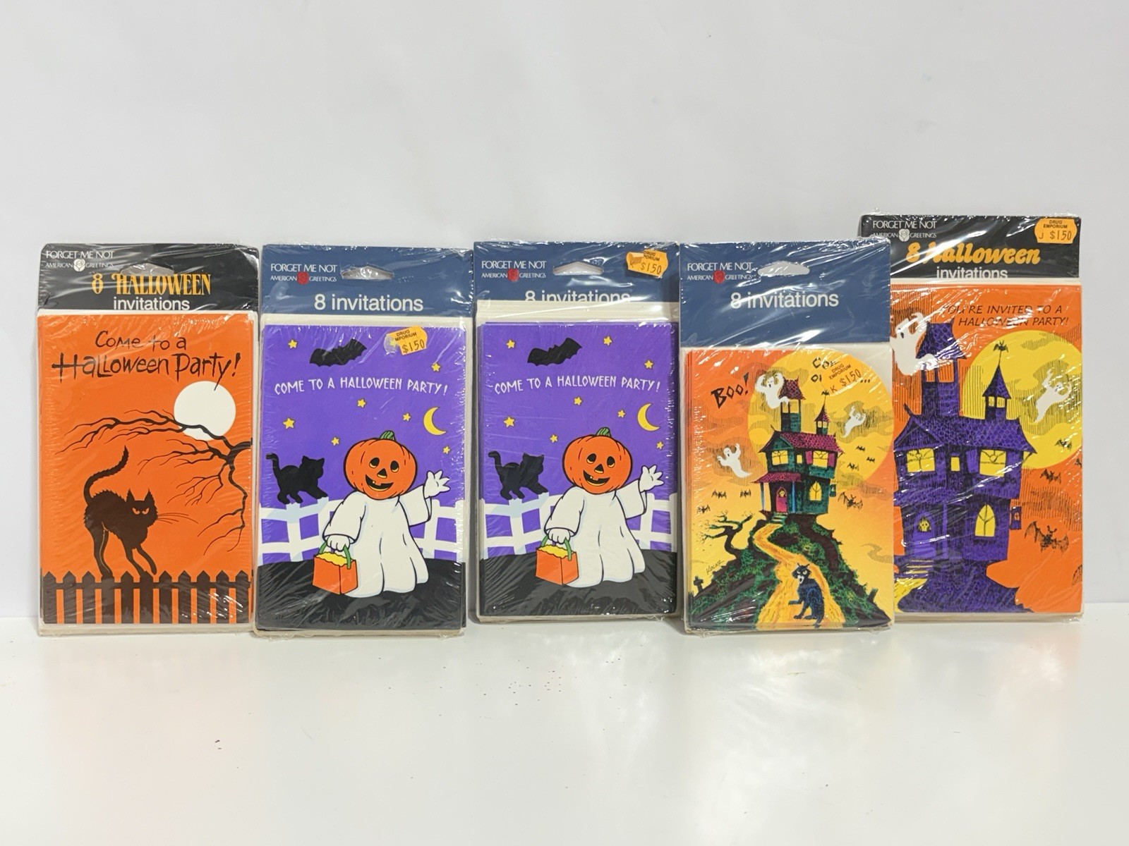 Vtg 90s Halloween Party Invitations Black Cat Pumpkins American Greetings 24 New Vtg 90s Halloween Party Invitations Black Cat Pumpkins American Greetings 24 New
