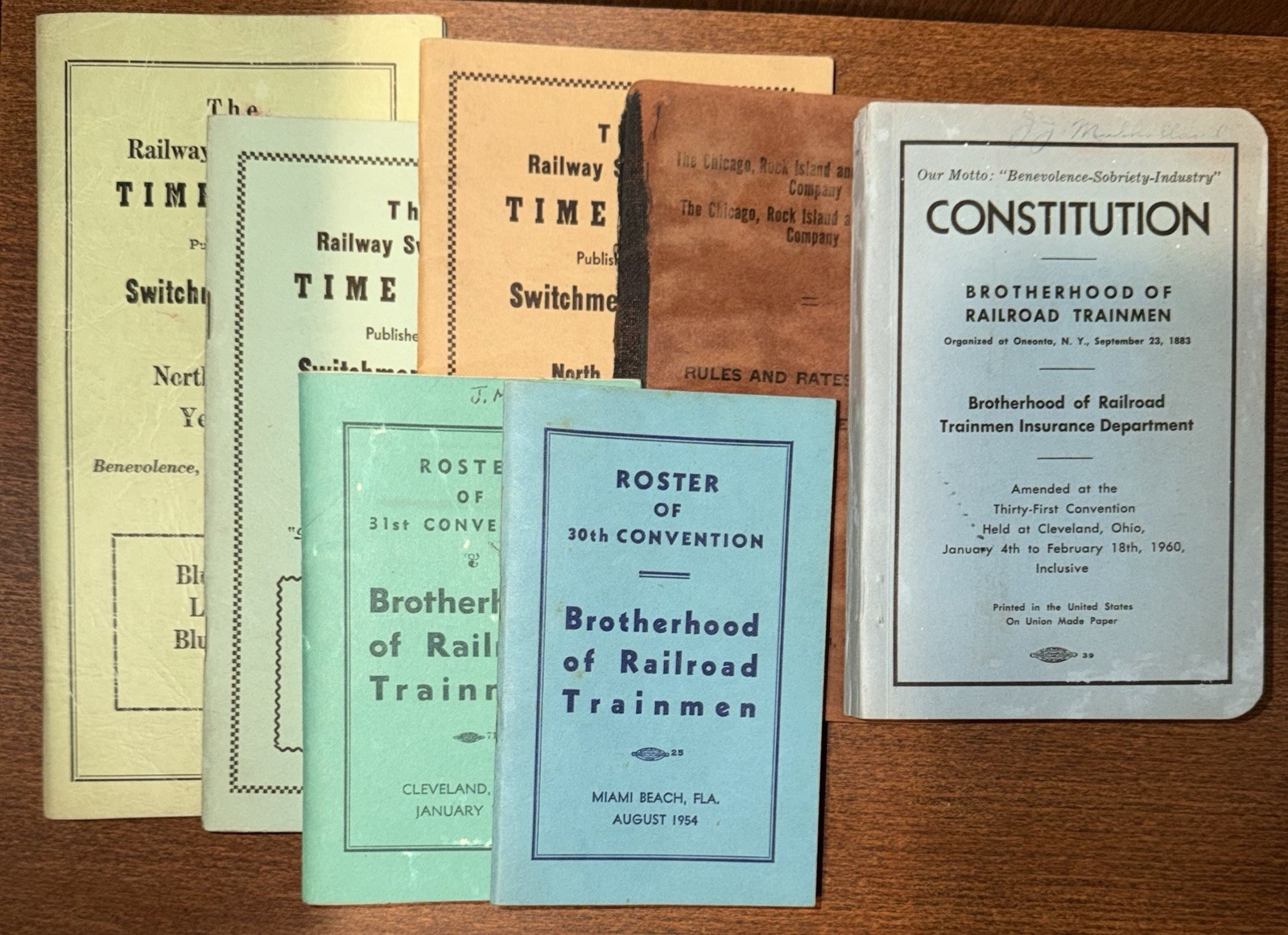 Lot Of Vintage Brotherhood Of Railroad Booklets Roster Of Convention Time Books Lot Of Vintage Brotherhood Of Railroad Booklets Roster Of Convention Time Books