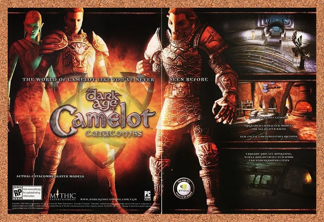 2003 Dark Age Of Camelot Catacombs PC Original Advertisement / Retro Promo v1 2003 Dark Age Of Camelot Catacombs PC Original Advertisement / Retro Promo v1