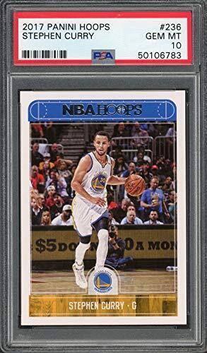 Stephen Curry 2017 Panini Hoops Basketball Card #236 Graded PSA 10
