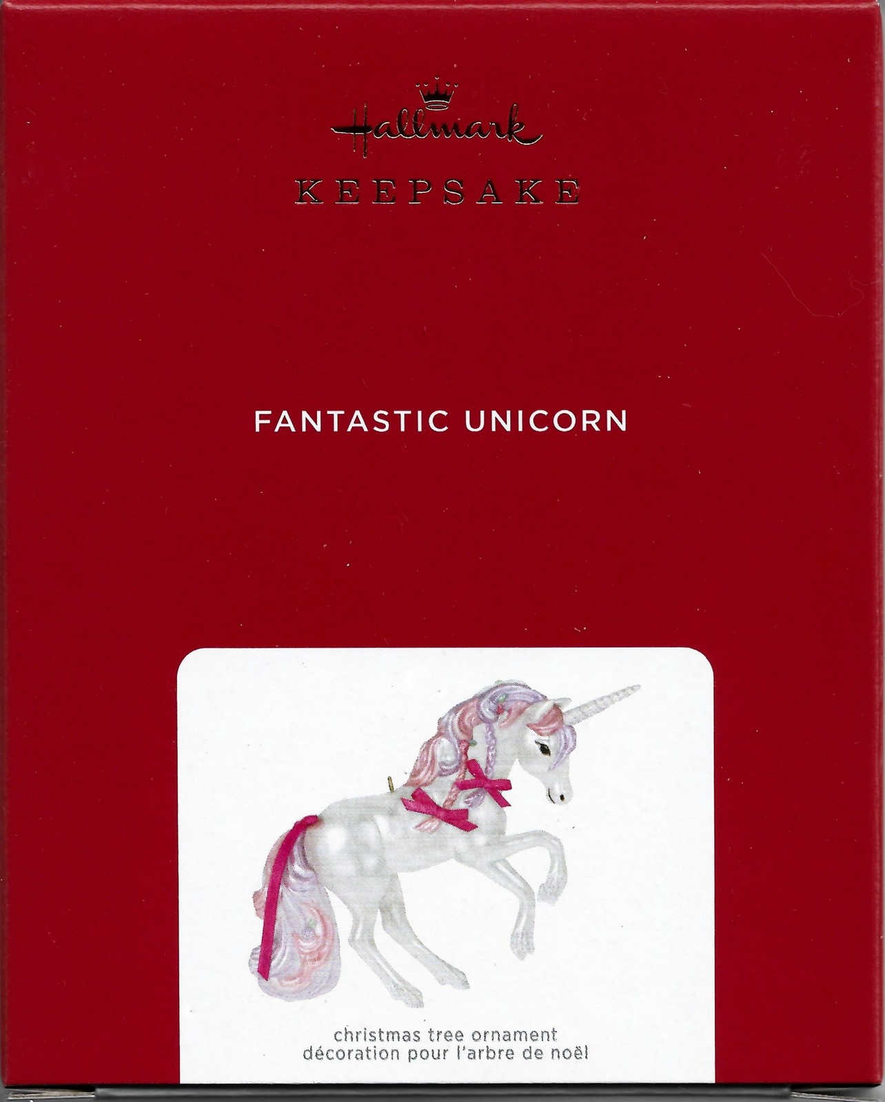 FANTASTIC UNICORN -PEARLIZED-GLITTER- 2021 KEEPSAKE CHRISTMAS ORNAMENT NEW