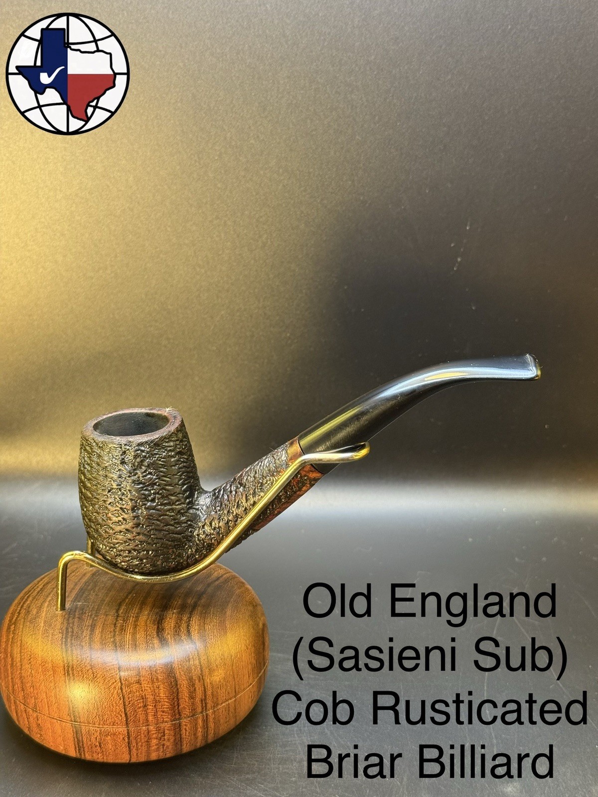 Vintage Old England (Sasieni Sub) Cob Rusticated Billiard Tobacco Pipe