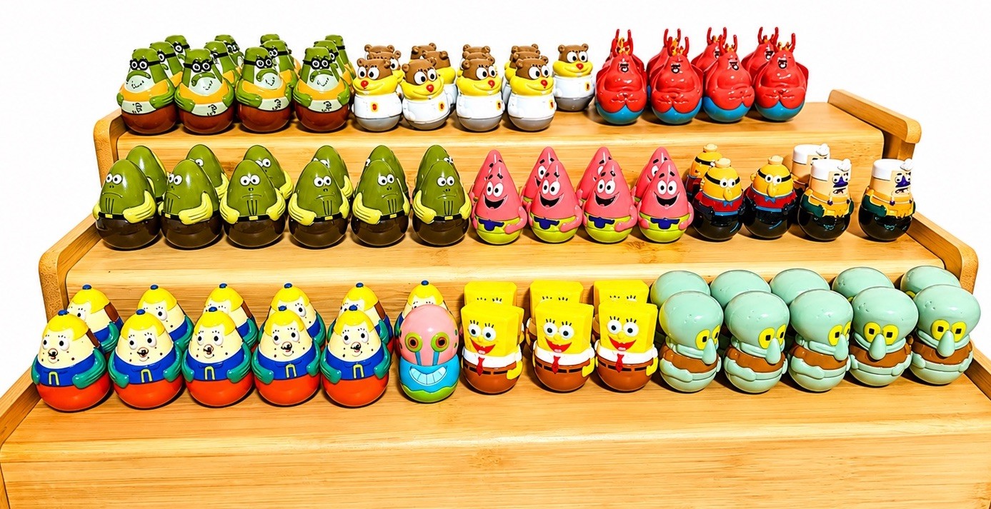 SpongeBob Mystery Krabby Patty Prize Weeble Wobbles SpongeBob Mystery Krabby Patty Prize Weeble Wobbles