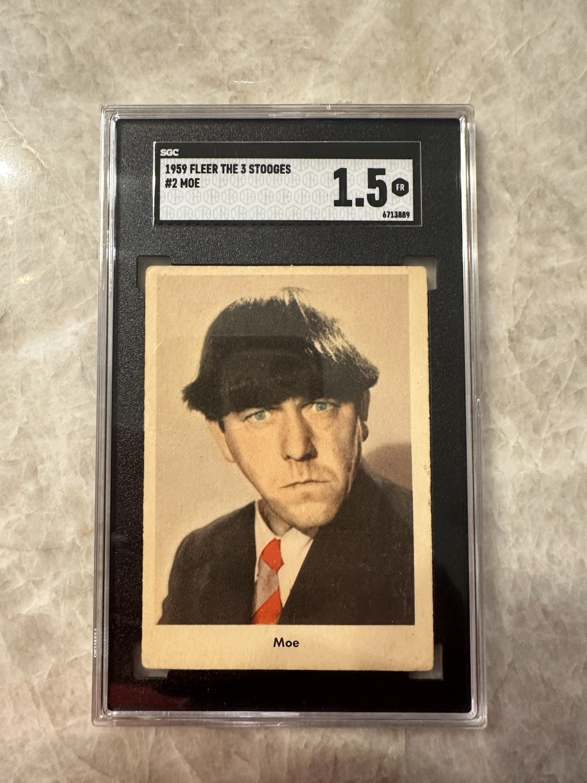1959 Fleer The Three 3 Stooges #2 Moe SGC 1.5 FR Trading Card Rare Slab