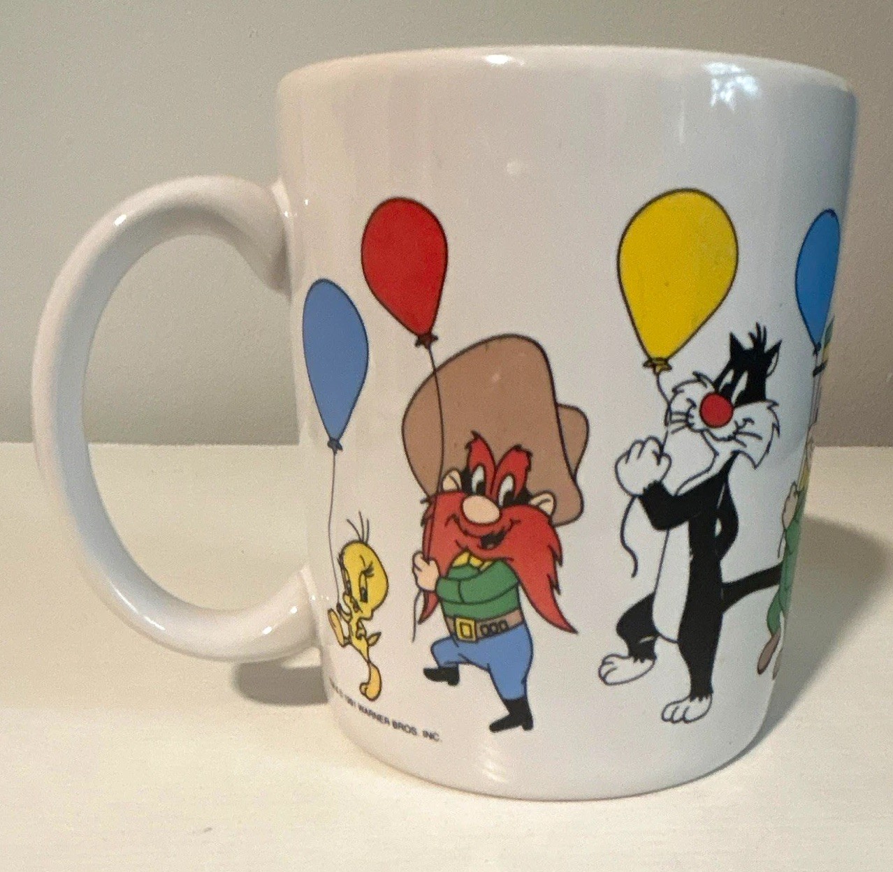 Rare Vintage 1991 Looney Tunes Balloons Coffee Mug, 11oz. Warner Bros Ceramic Rare Vintage 1991 Looney Tunes Balloons Coffee Mug, 11oz. Warner Bros Ceramic
