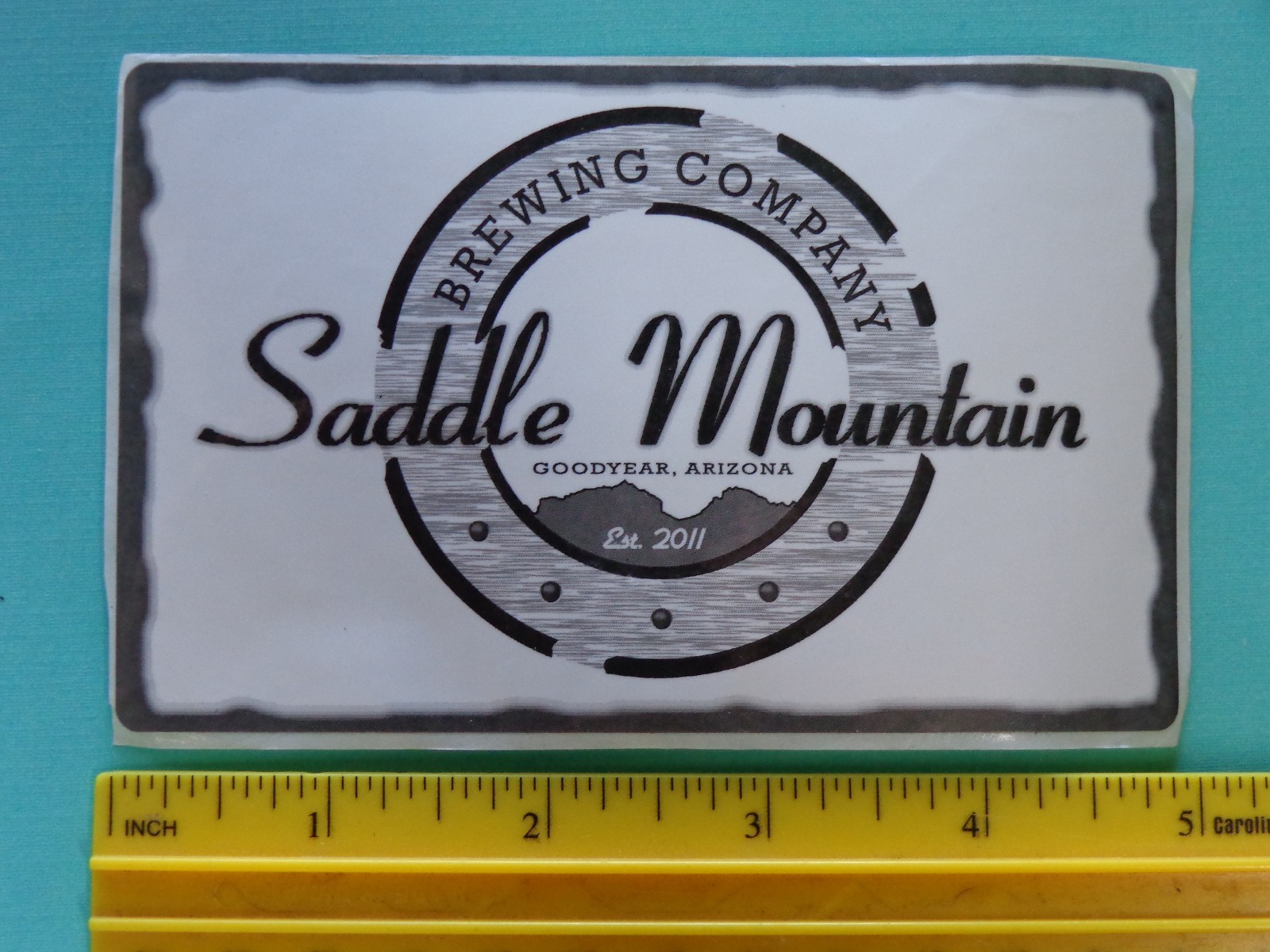 Beer STICKER ~*~ SADDLE MOUNTAIN Brewing Co ~*~ Goodyear, ARIZONA ~*~ Since 2011 Beer STICKER ~*~ SADDLE MOUNTAIN Brewing Co ~*~ Goodyear, ARIZONA ~*~ Since 2011