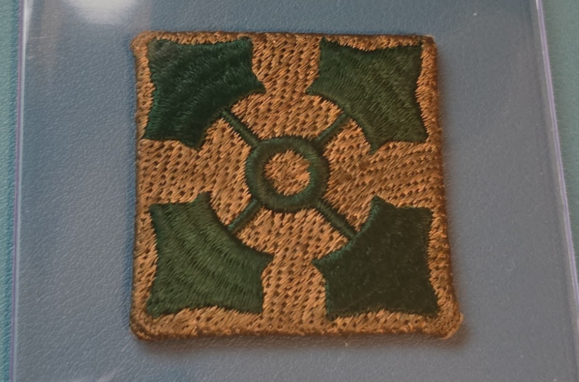 RARE Army 4th Infantry Division Patch-German Made Folded Bevo Weave-Vintage WWII RARE Army 4th Infantry Division Patch-German Made Folded Bevo Weave-Vintage WWII