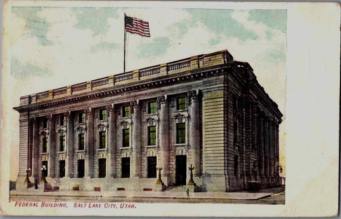Vintage Postcard 1909 Federal Building, Salt Lake City, Utah (UT) Vintage Postcard 1909 Federal Building, Salt Lake City, Utah (UT)