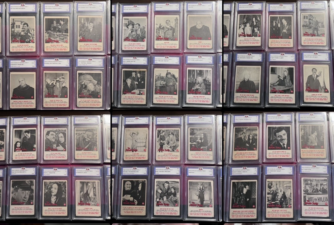 1964 Addams Family Complete 66-Card Set 100% Newly TGA Graded Vintage Lot