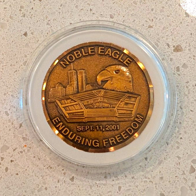 Noble Eagle Enduring Freedom Sept. 11, 2001 Defenders of Freedom Coin