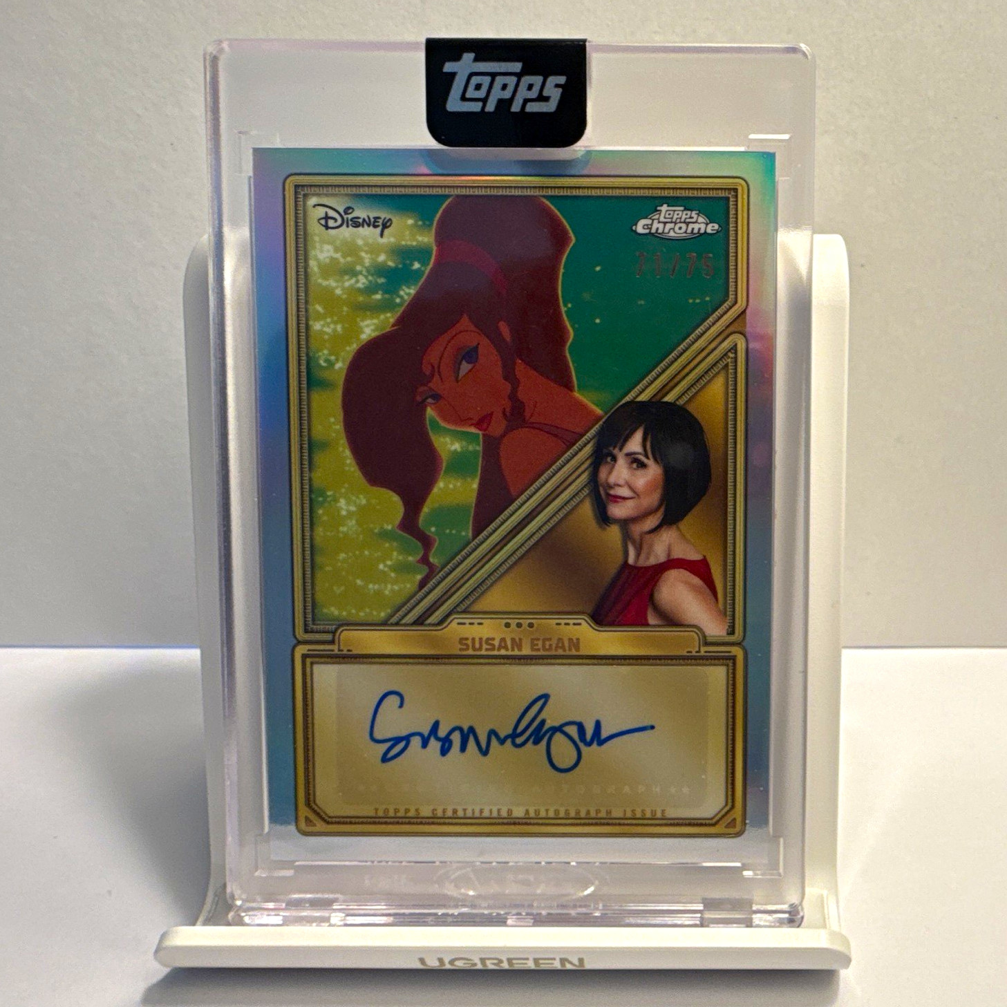 Topps 2025 Disney Mint Megara Hercules Susan Egan Auto A Chrome CAS-E