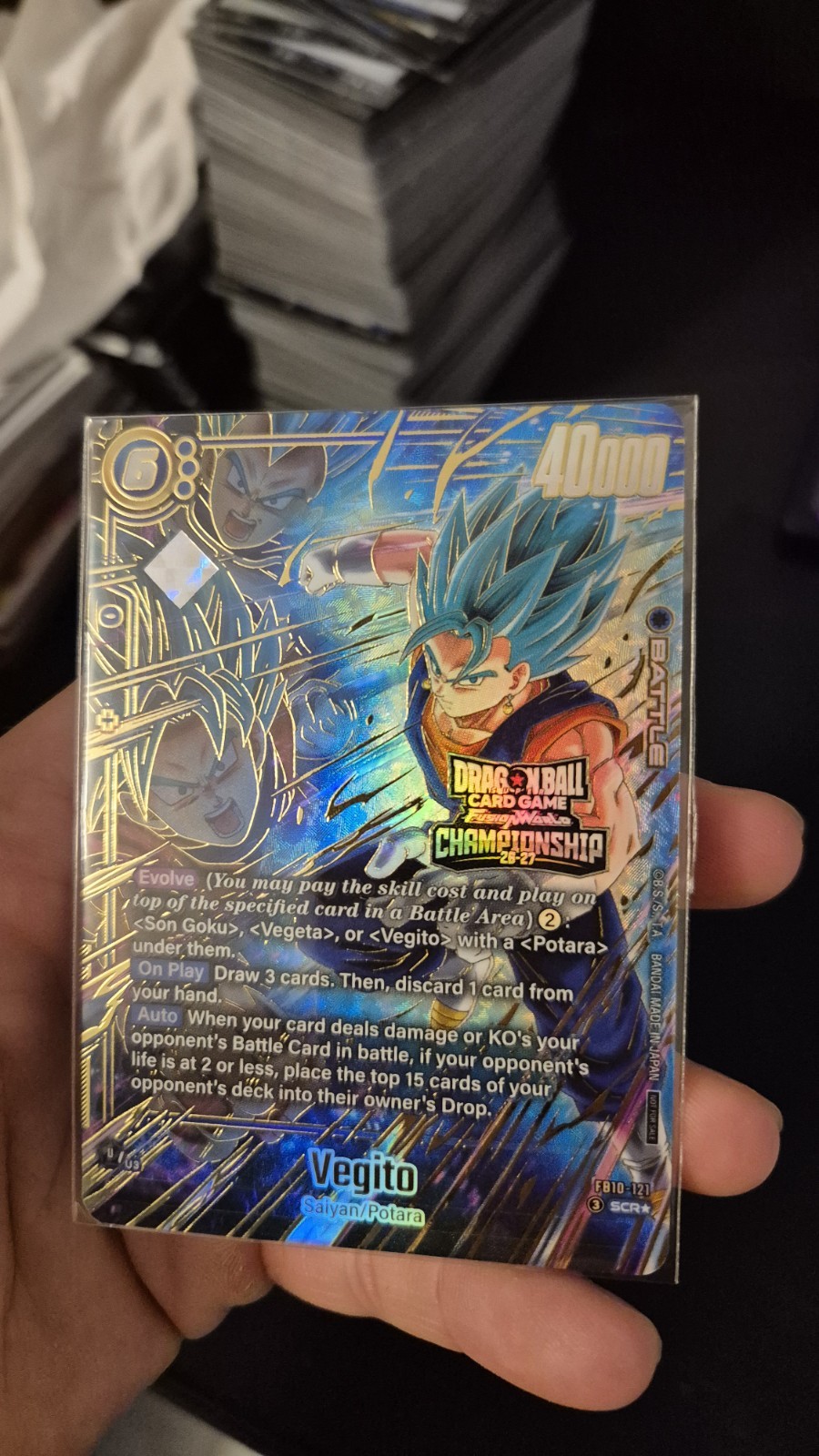 Vegito TOP 4 WINNER PROMO FB10-121 - Dragon Ball Fusion World SEALED Vegito TOP 4 WINNER PROMO FB10-121 - Dragon Ball Fusion World SEALED