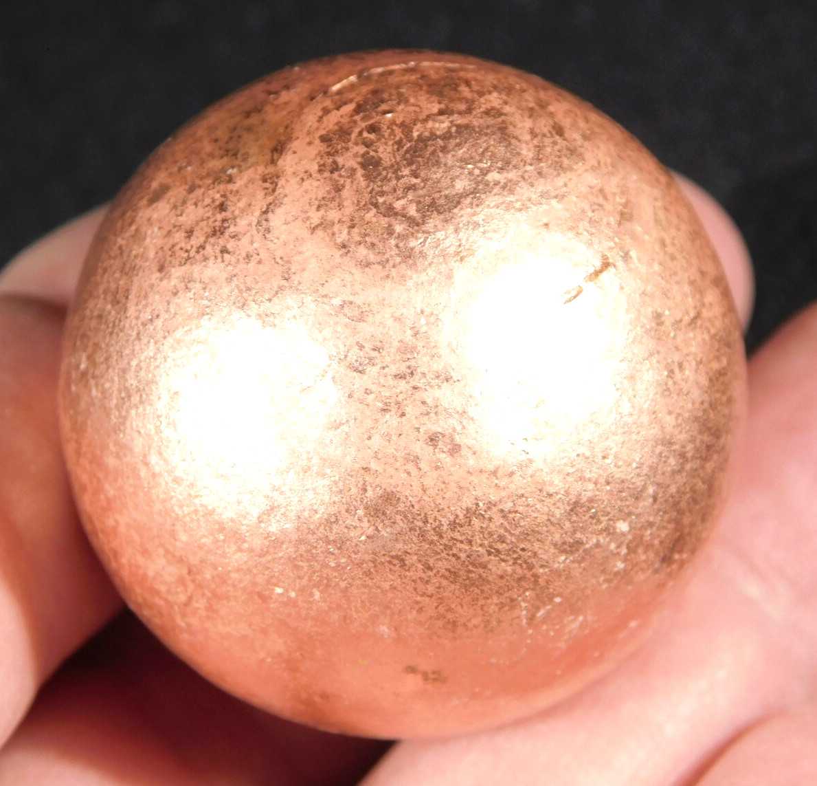 Larger Super Heavy SOLID COPPER Sphere From Michigan 275gr Larger Super Heavy SOLID COPPER Sphere From Michigan 275gr