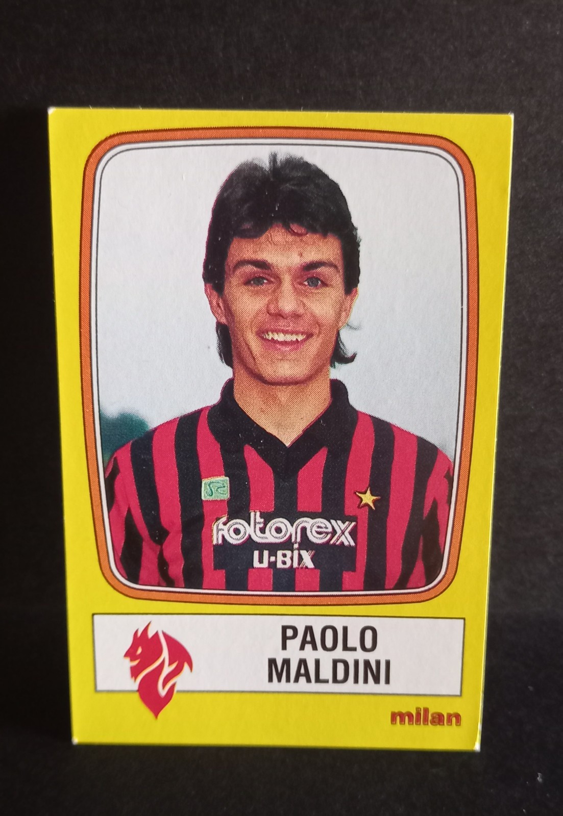 PANINI FOOTBALLERS 1985 86 rookie Paolo Maldini figurine RARE SOLD OUT