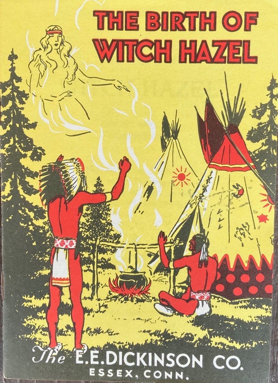 Vintage The Birth of Witch Hazel Pamphlet Superb Artwork of Native Americans NOS