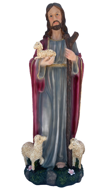 El Buen Pastor - The Good Shepherd 24 Inch Resin Statue 25367-24 New in Box