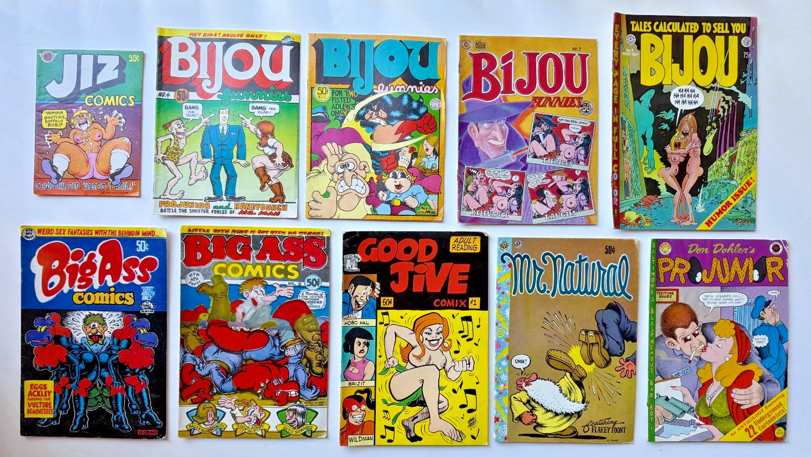 LOT of 20 VINTAGE 1970\'s Underground Comic Comix Robert Crumb Bijou MORE AS-IS LOT of 20 VINTAGE 1970\'s Underground Comic Comix Robert Crumb Bijou MORE AS-IS