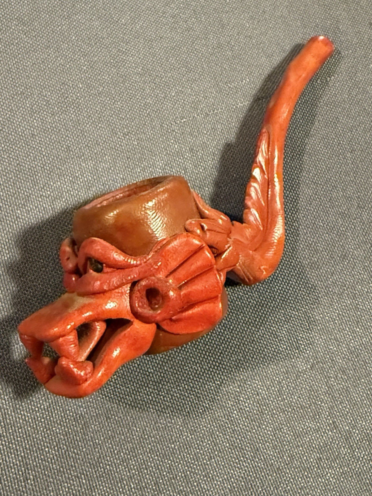 Vintage Red Dragon Clay Pipe unused old stock Vintage Red Dragon Clay Pipe unused old stock