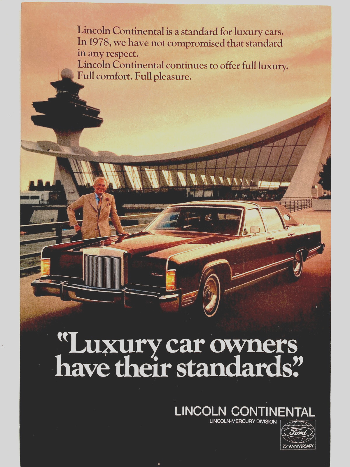 1978 Lincoln Continental Print Ad Luxury Standards 1978 Lincoln Continental Print Ad Luxury Standards