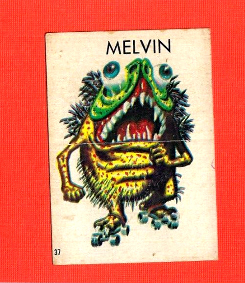 1965 TOPPS   UGLY MONSTER STICKER   #37   MELVIN    NM/MINT