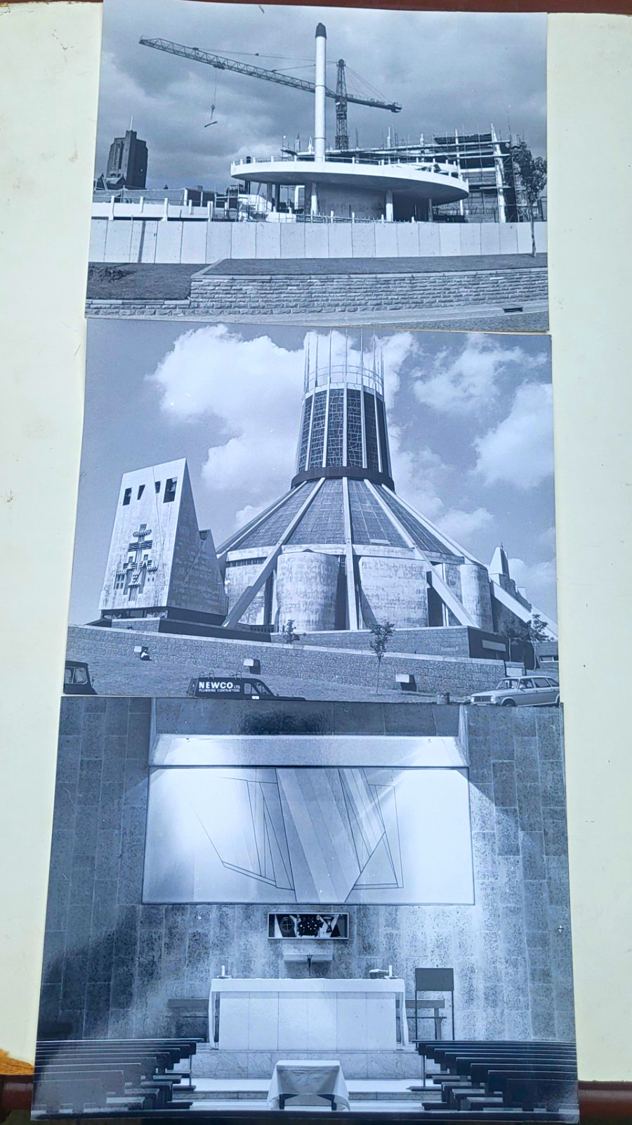 Vintage 1970s Liverpool Metropolitan Cathedral Photos Modernist Architecture Vintage 1970s Liverpool Metropolitan Cathedral Photos Modernist Architecture