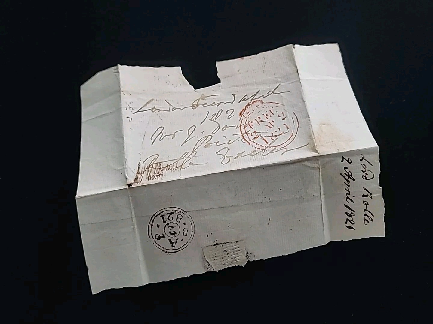 1821 John Rolle 1st Baron Rolle Signed Autograph Letter Parliamentary Free Frank