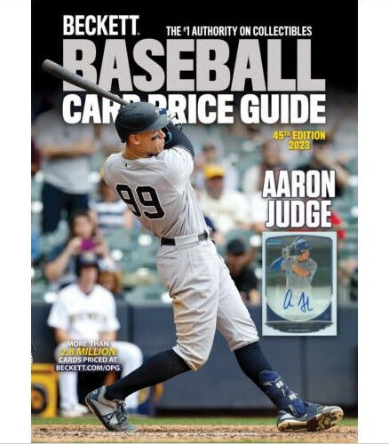 New 2023 Beckett Baseball Card Annual Price Guide 45th Edition With Aaron Judge