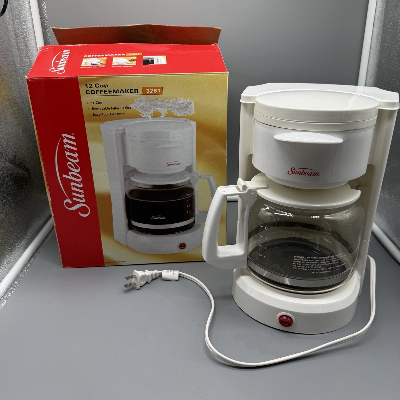 Sunbeam Coffee Maker Model 3261 Vintage In Box Sunbeam Coffee Maker Model 3261 Vintage In Box
