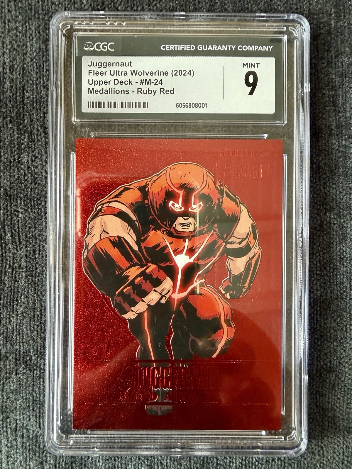 2024 Fleer Ultra Wolverine JUGGERNAUT Upper Deck #M-24 Medallions Ruby Red CGC 9