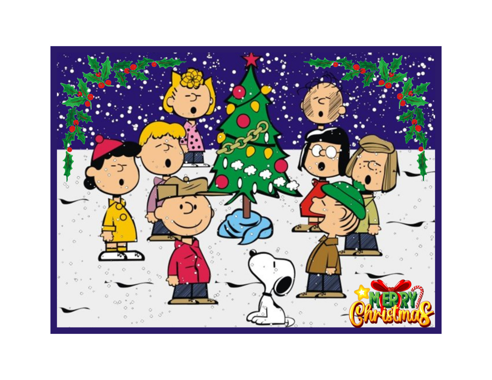Christmas Gang Merry Christmas Refrigerator Magnet Christmas Gang Merry Christmas Refrigerator Magnet