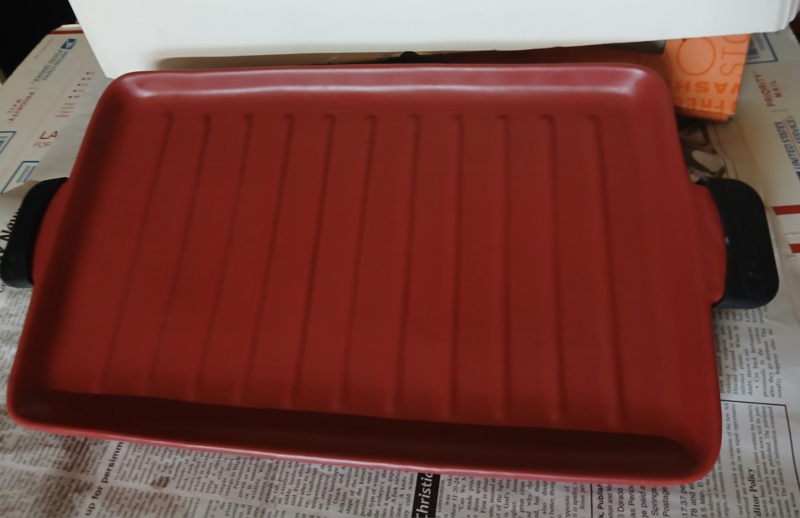 Longaberger Baking Dish - Flameware Paprika Red Grill Cookware 18 Longaberger Baking Dish - Flameware Paprika Red Grill Cookware 18
