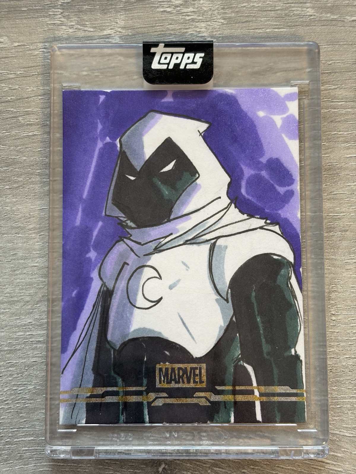 2026 Topps Marvel Mint Moon Knight 1/1 Original Sketch Encased 2026 Topps Marvel Mint Moon Knight 1/1 Original Sketch Encased